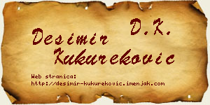 Desimir Kukureković vizit kartica